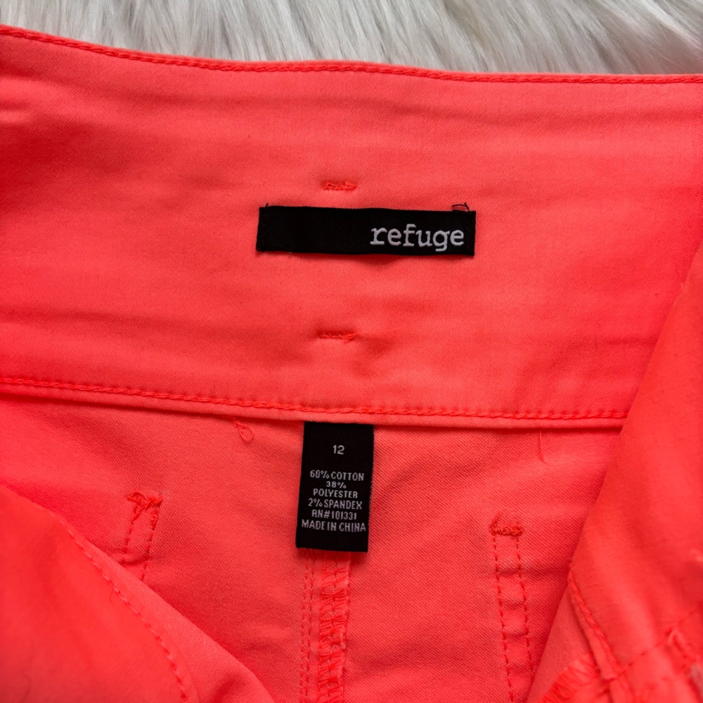 Refuge Orange High Waisted Shorts - Picture 2 of 4